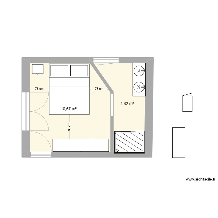 petite suite parentale 2eme essai. Plan de 0 pièce et 0 m2