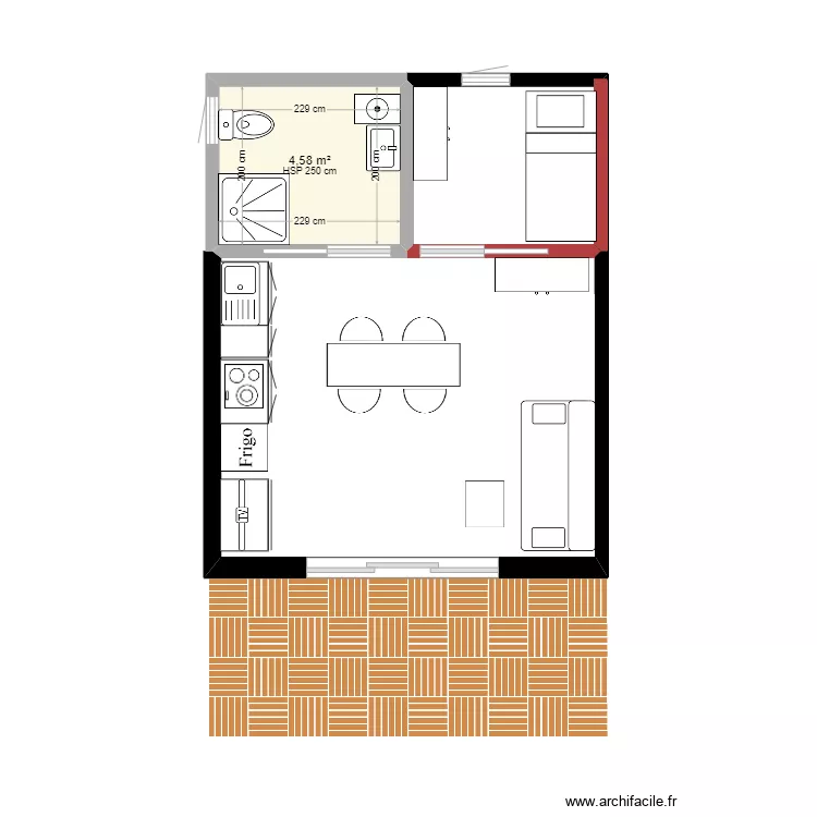 plan 4 personnes. Plan de 