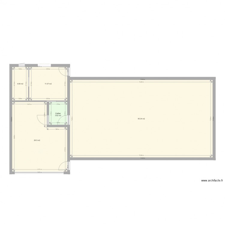 agrandissement garage. Plan de 0 pièce et 0 m2