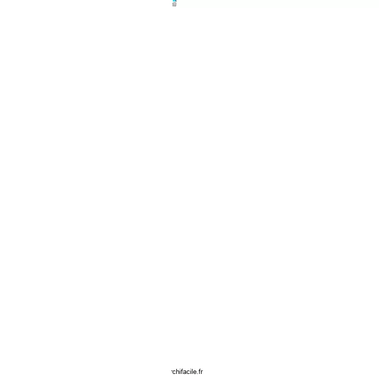 ESCALIER CENTRALE ETAGE INVERSE. Plan de 