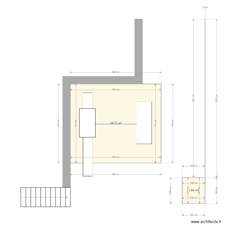 Portique. Plan de 0 pièce et 0 m2