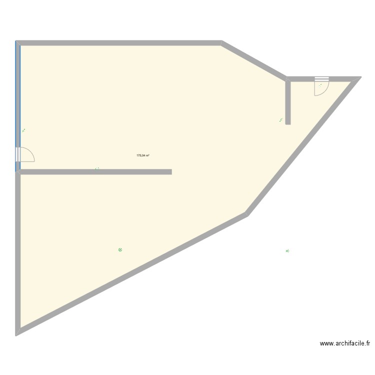 maison eval. Plan de 1 pièce et 175 m2