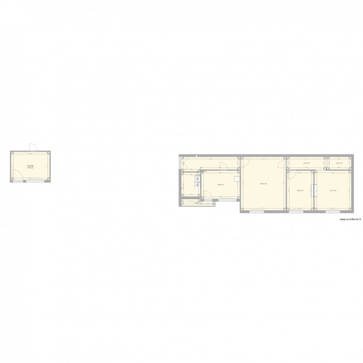 appart lille 2. Plan de 9 pièces et 85 m2