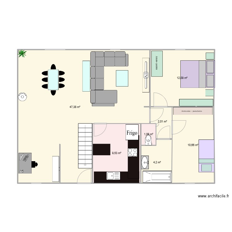 RDC. Plan de 0 pièce et 0 m2