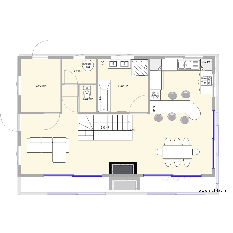 marchienne salon 1. Plan de 0 pièce et 0 m2