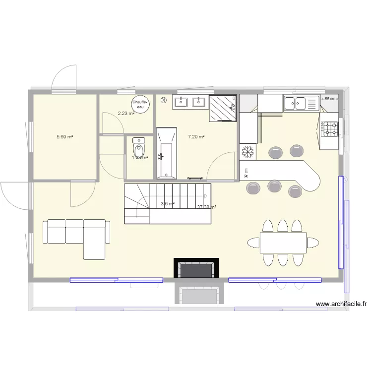 marchienne salon 1. Plan de 