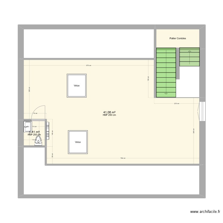 Projet Immeuble V7. Plan de 57 pièces et 361 m2