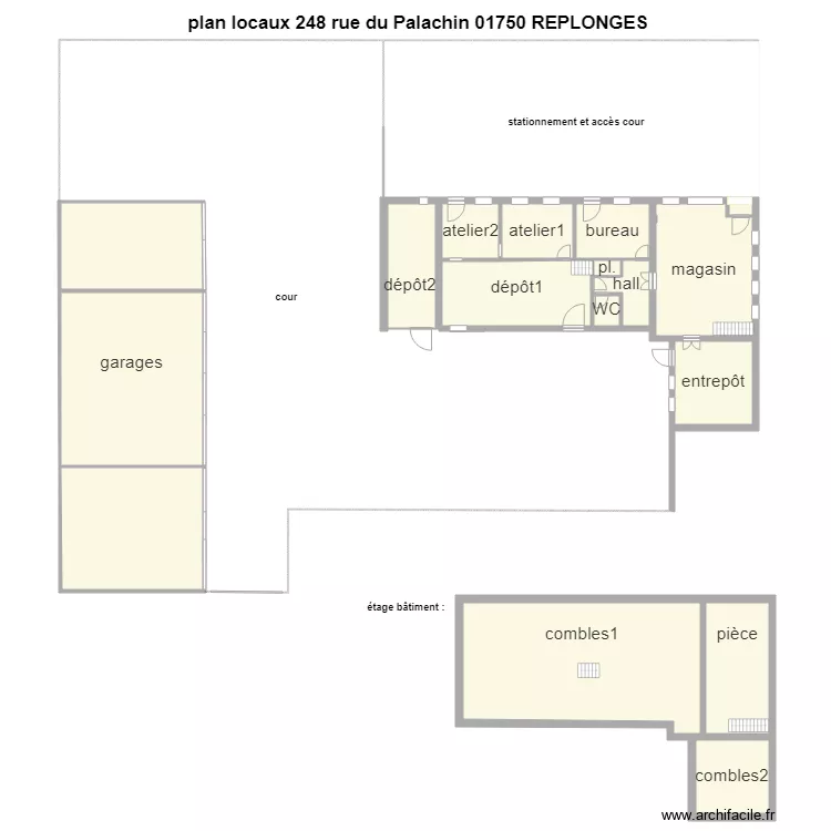 TE B&acirc;timent 1. Plan de 