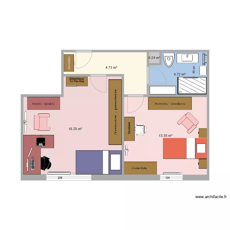 Zone nuit 9. Plan de 