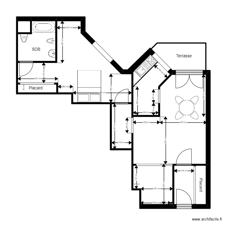 BATTISTA FLORALIE Côté. Plan de 10 pièces et 54 m2