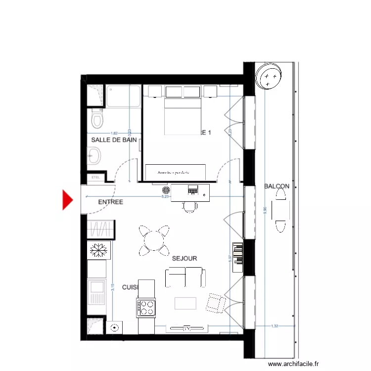 Appartement. Plan de 