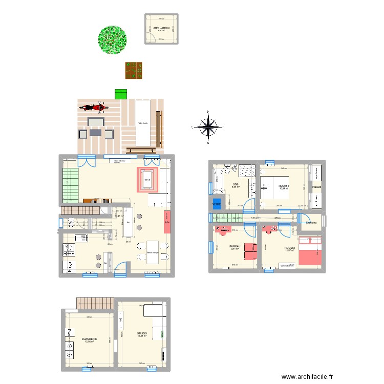 NIWA2. Plan de 12 pièces et 136 m2