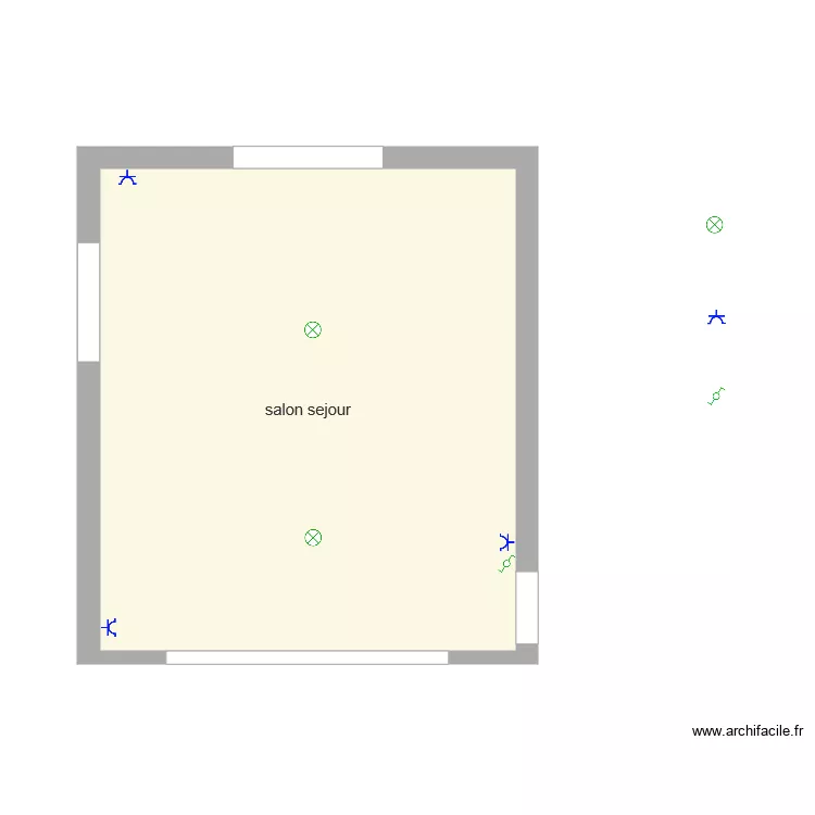 salon sajour ele. Plan de 