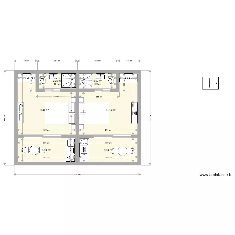 plan studios CLOE JL. Plan de 