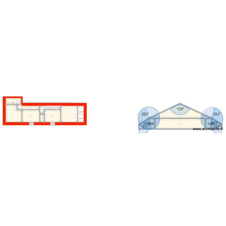 TERREAUX. Plan de 20 pièces et 240 m2