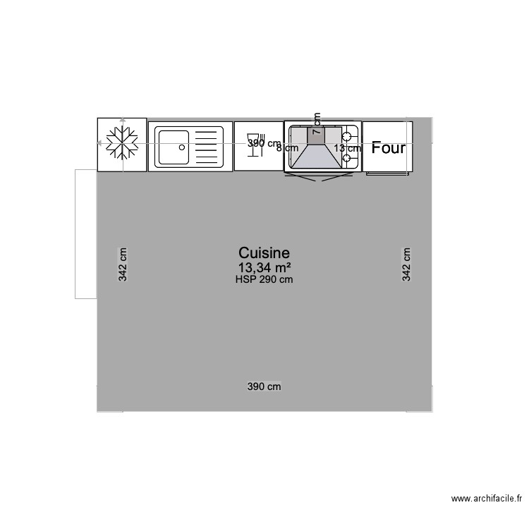 cuisine 1. Plan de 0 pièce et 0 m2