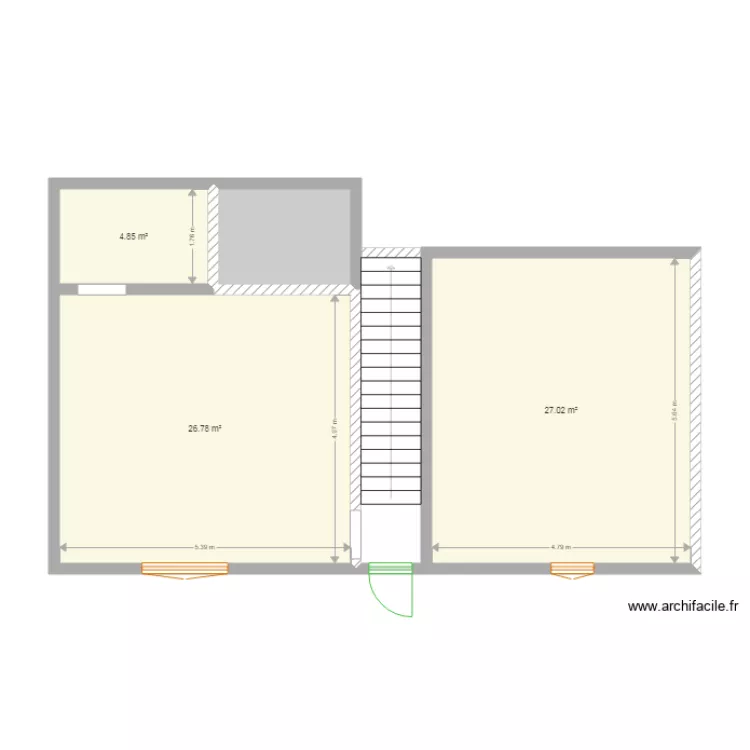Maison village. Plan de 
