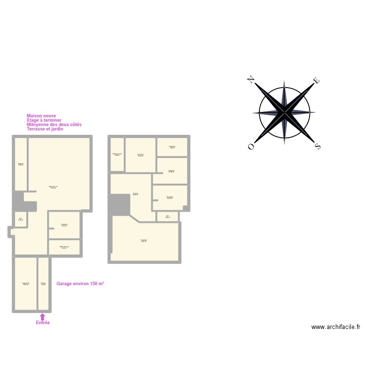 MARTIN GERBECOURT ET HAPLEMEONT. Plan de 20 pièces et 241 m2