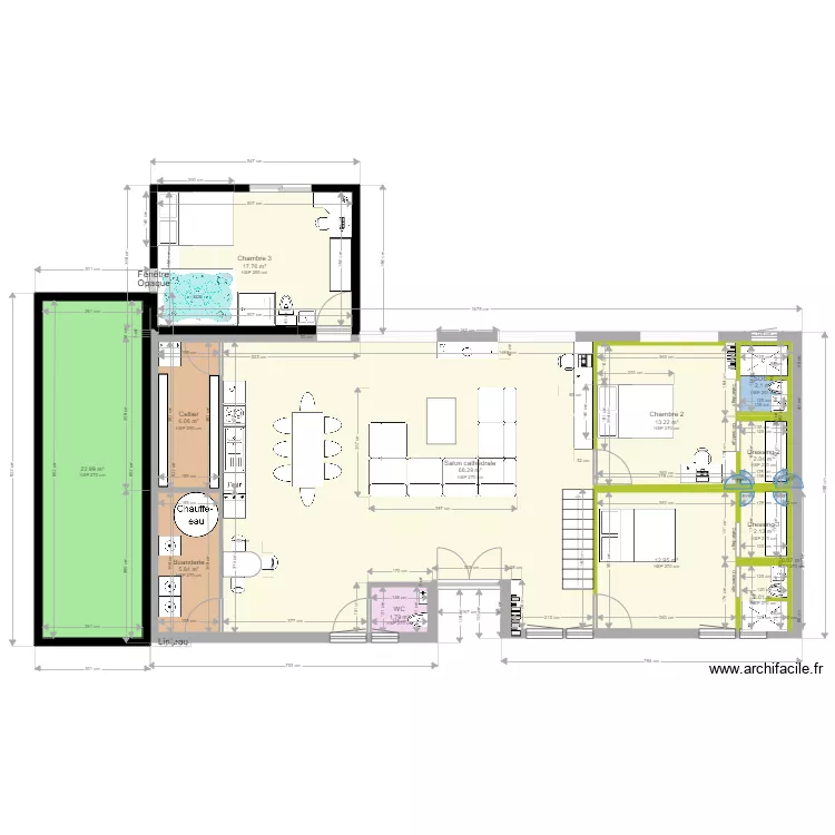 Maison Mansart 2. Plan de 