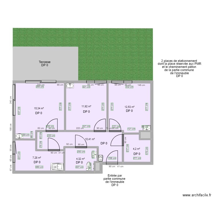 CABINET PARAMEDICAL DU CENTRE AVANT TRAVAUX. Plan de 10 pièces et 79 m2