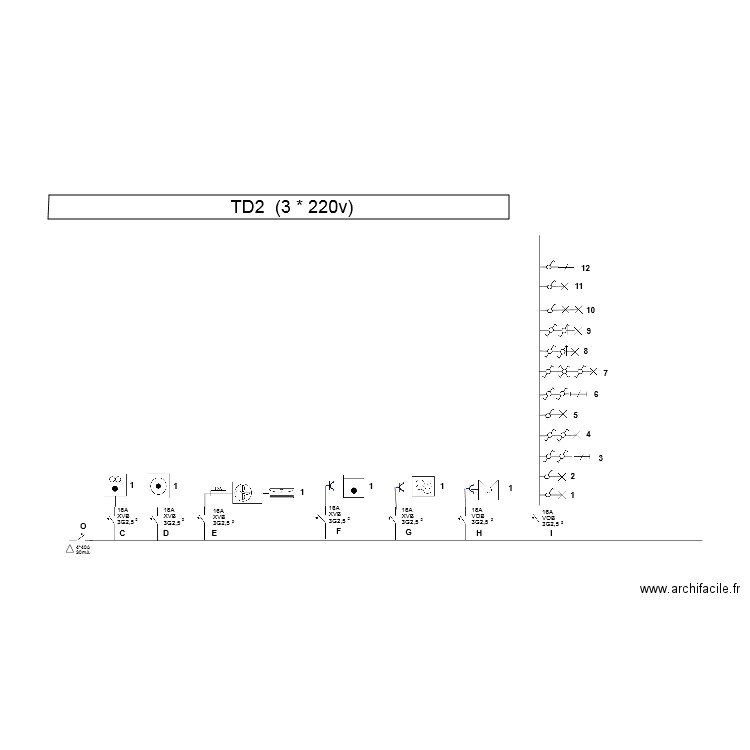 Plan filaire 01. Plan de 0 pièce et 0 m2