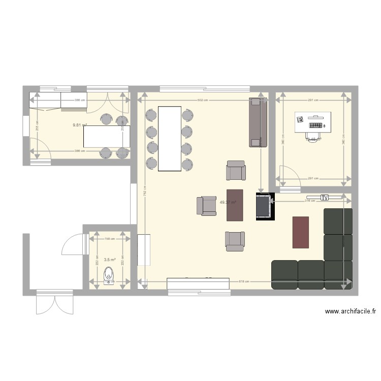 salon st marc 4. Plan de 0 pièce et 0 m2