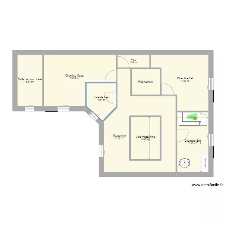 BBA Etage. Plan de 