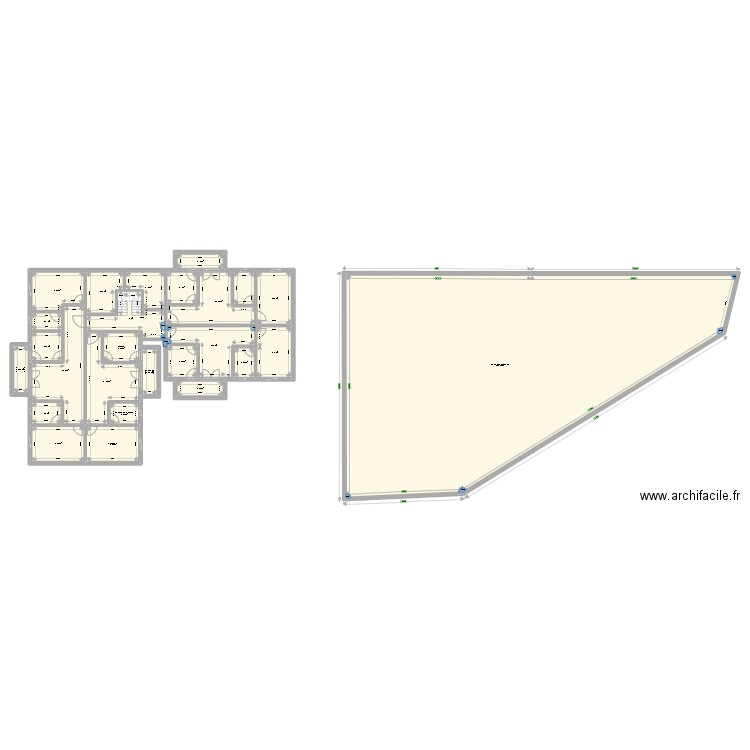 Projet Nkomo - Copie. Plan de 25 pièces et 707 m2