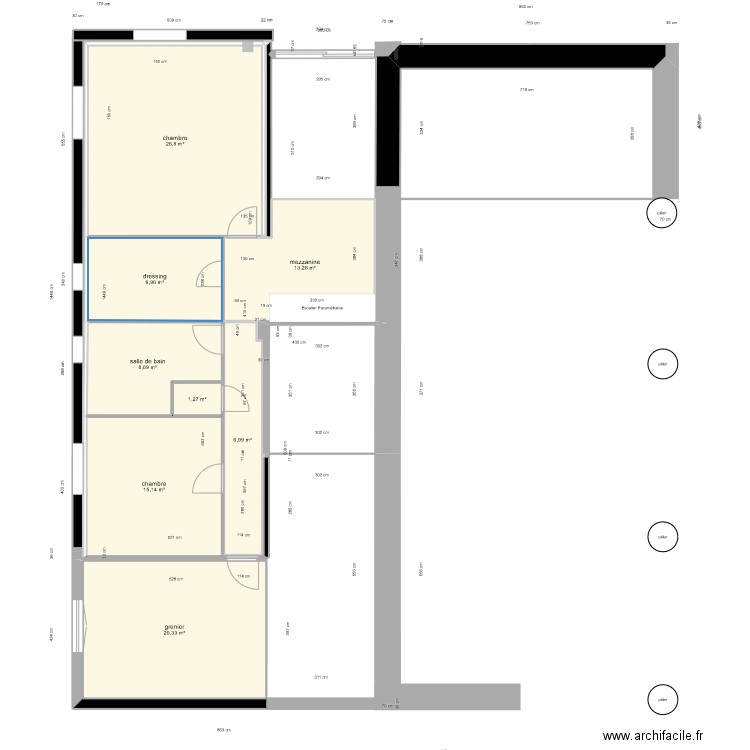etage 1. Plan de 0 pièce et 0 m2