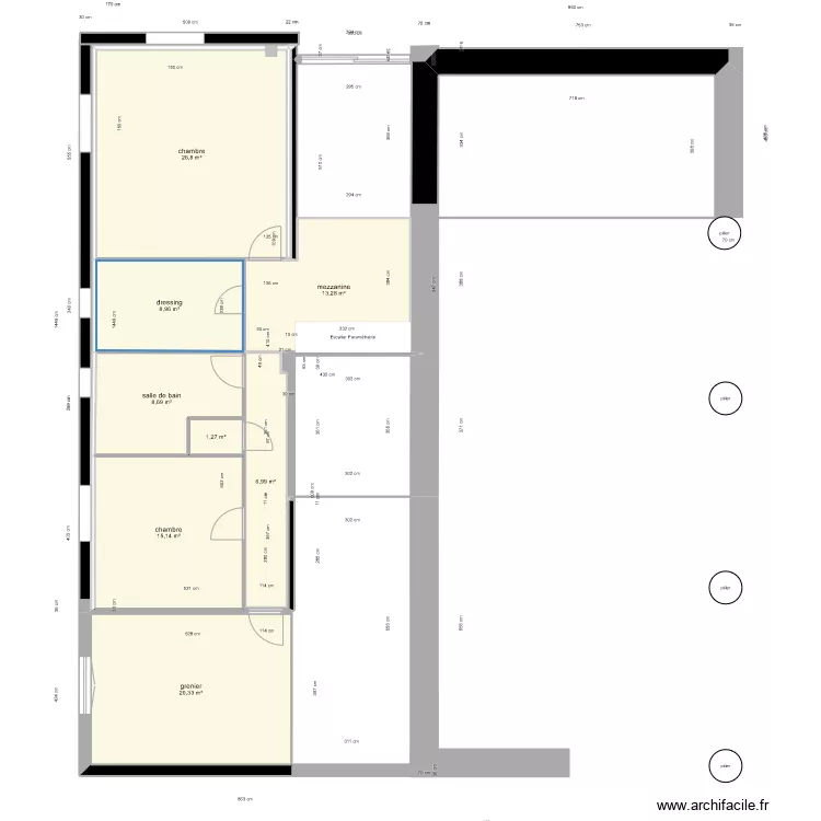 etage 1. Plan de 