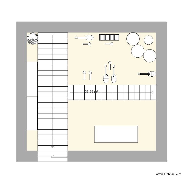 Studio. Plan de 0 pièce et 0 m2