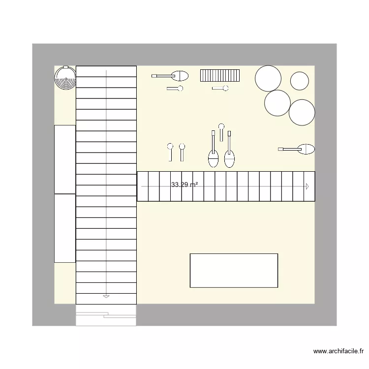 Studio. Plan de 