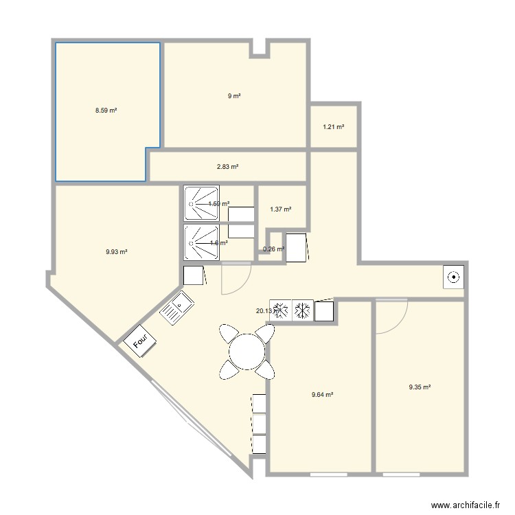 Evry 3 5Ch V2. Plan de 0 pièce et 0 m2