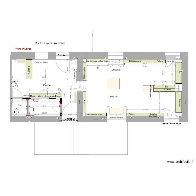 Librairie mars 22. Plan de 0 pièce et 0 m2