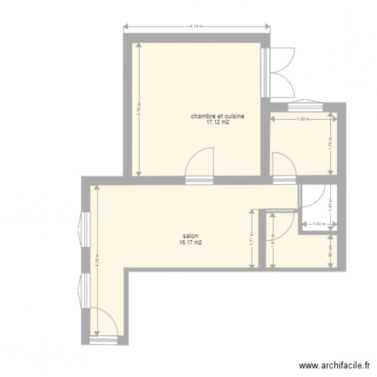 2 pieces brague. Plan de 0 pièce et 0 m2