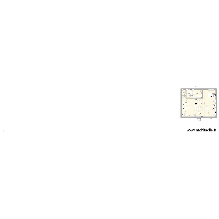 salon coiff 2. Plan de 4 pièces et 112 m2