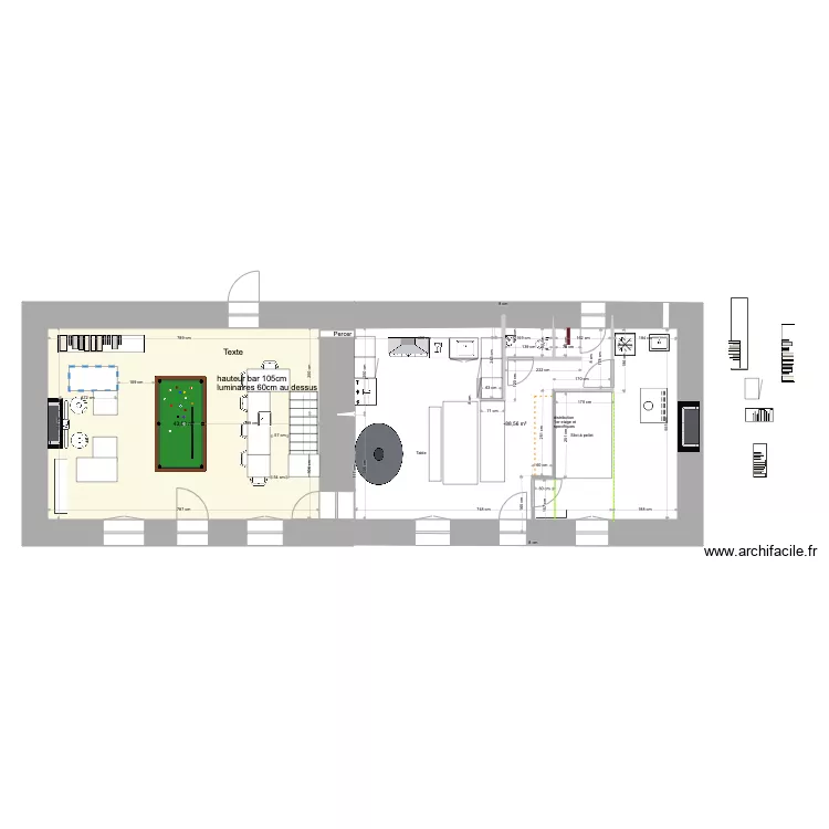 Sibinel Rez de chaussee Four Pizza gauche table long - definitif. Plan de 