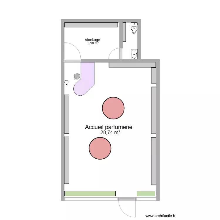 BANON parfumerie. Plan de 