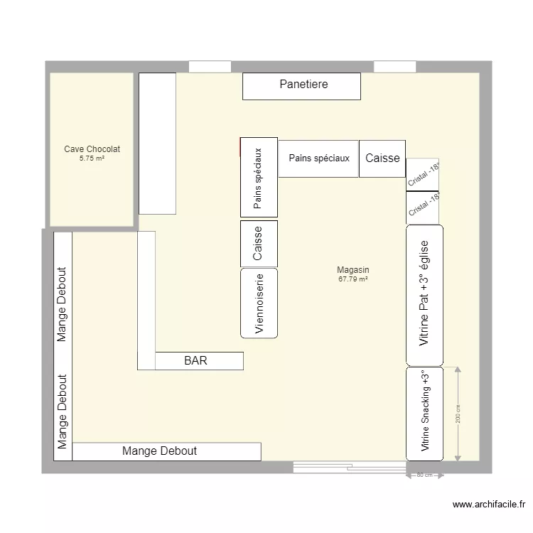 Magasin. Plan de 