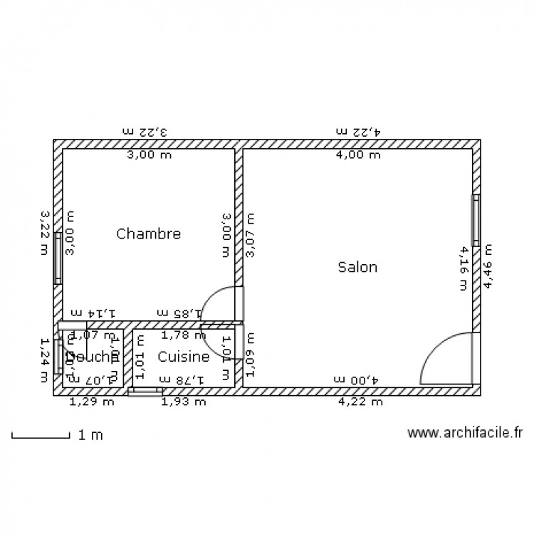 Studio Moderne de Yaouba. Plan de 0 pièce et 0 m2