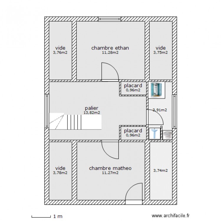 etage st georges 1. Plan de 0 pièce et 0 m2