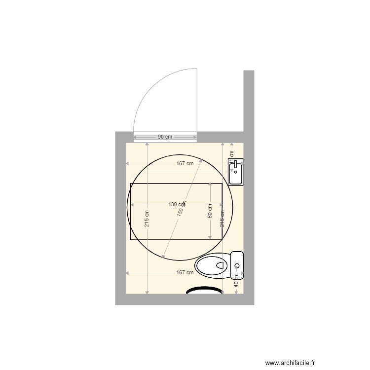 WC HAUT PMR2. Plan de 0 pièce et 0 m2