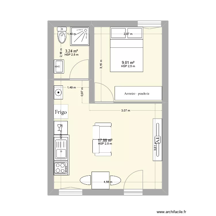 Apt3 a renover Palaiseau. Plan de Apt3 a renover Palaiseau. Plan de