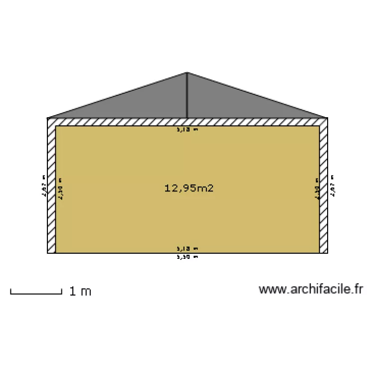 FACE ARRIERE ABRI DE JARDIN. Plan de FACE ARRIERE ABRI DE JARDIN. Plan de