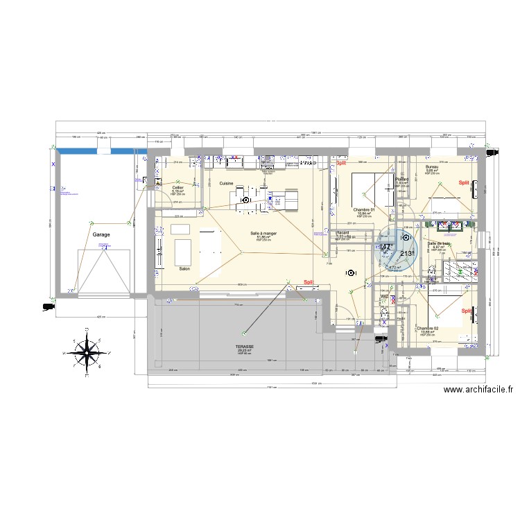 Maison Porcellone avec meubles SdB. Plan de 0 pièce et 0 m2