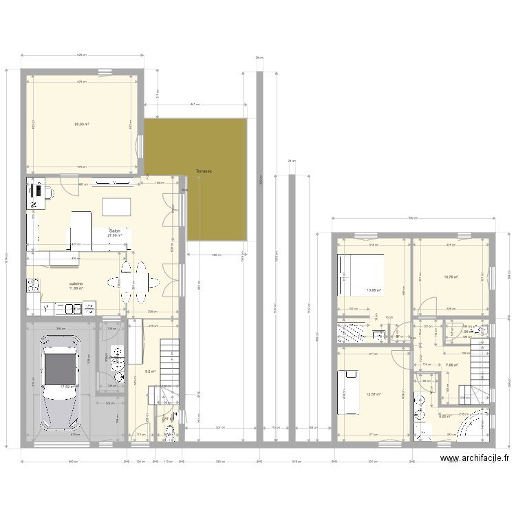 Maison. Plan de 0 pièce et 0 m2