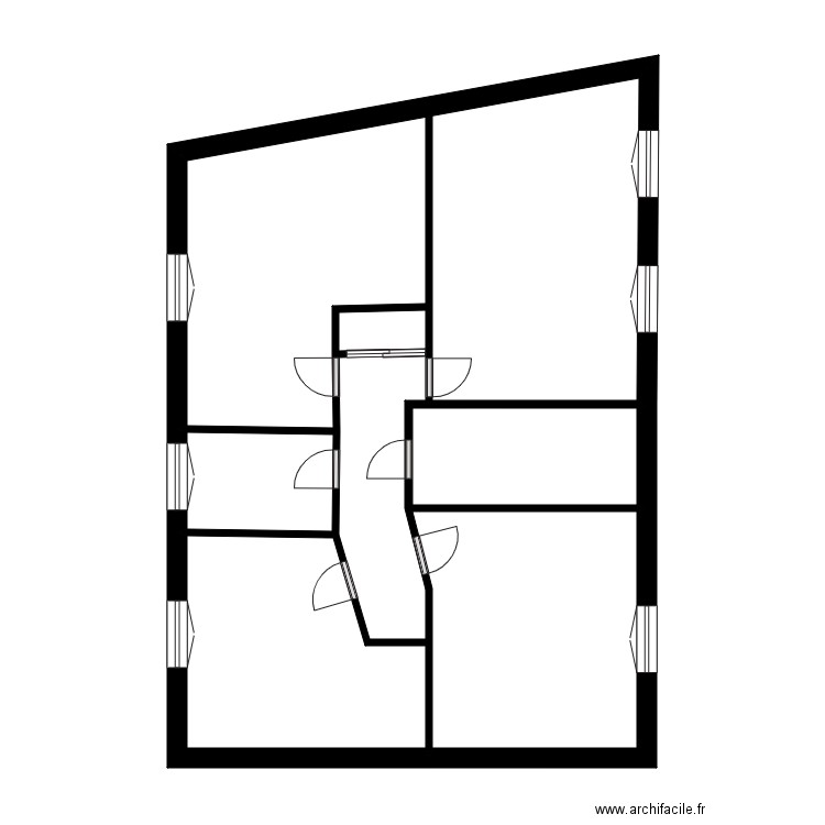 verhille app 2. Plan de 7 pièces et 60 m2