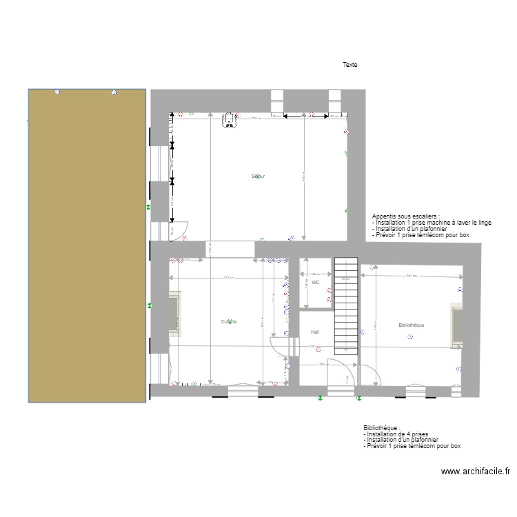 Electricité V2. Plan de 0 pièce et 0 m2