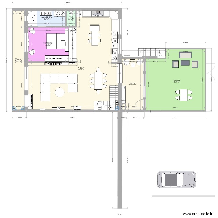 grenier 7 final. Plan de 14 pièces et 292 m2