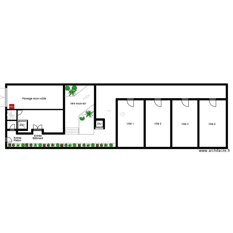 rdc . Plan de 0 pièce et 0 m2